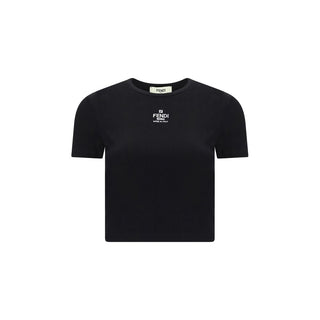 Fendi Black Cotton T-Shirt