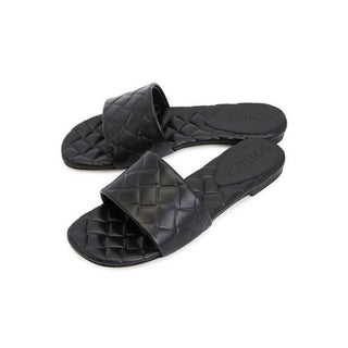 Bottega Veneta Black Lamb Leather Mules