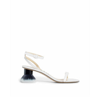 Loewe White Lamb Leather Platform Sandals