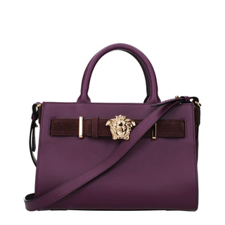 Versace Purple Leather Handbag