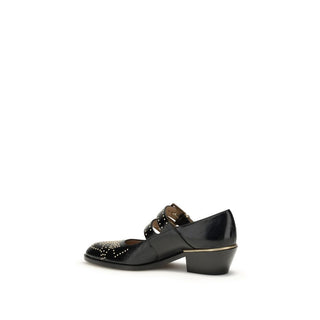 Chloé Black Calf Leather Bos Taurus Ballet Flats