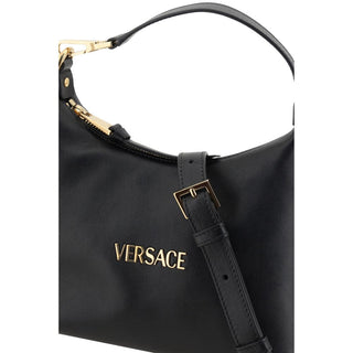 Versace Black Calf Leather Bos Taurus Handbag