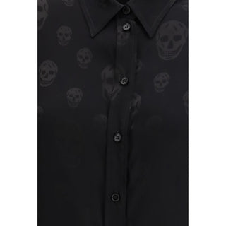 Alexander McQueen Black Viscose Pattern Shirt