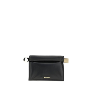Jacquemus Black Lamb Ovis Aries Aries Clutch Bag