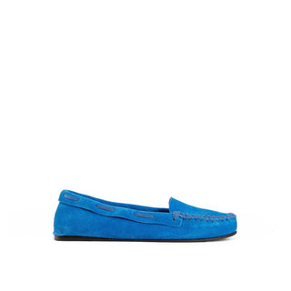 The Row Blue Calfskin Slip-On Loafers
