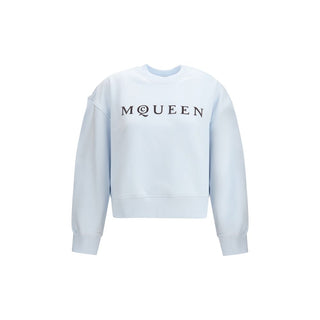 Alexander McQueen Light Blue Cotton Sweatshirt