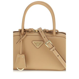 Prada Beige Calf Leather Bos Taurus Handbag
