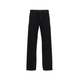 Saint Laurent Black Cotton Relaxed Fit Jeans