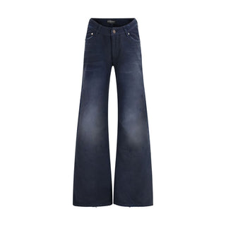 Balenciaga Blue Cotton Flared Jeans