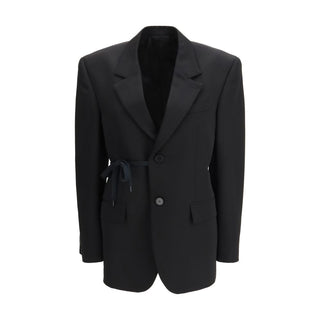 Balenciaga Black Wool Jackets And Coat