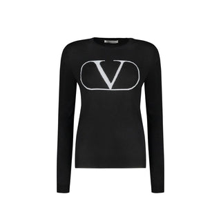 Valentino Black Virgin Wool Sweatshirt