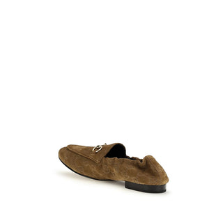 Gucci Brown Calf Leather Bos Taurus Slip-On Loafers