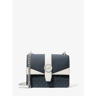 Michael Kors Blue Canvas Crossbody Bag
