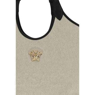 Versace Beige Cotton Shoulder Bag