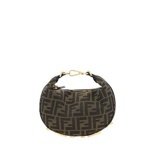 Fendi Brown Fabric Shoulder Bag