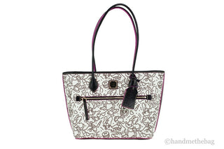 Dooney & Bourke Disney Medium Minnie Mouse Line Art Coated Cotton Tote Handbag
