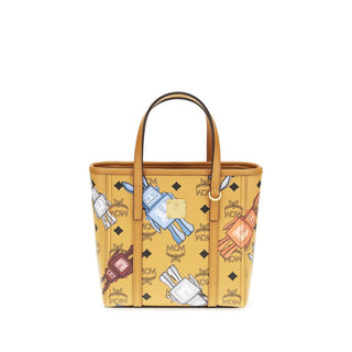 MCM Beige Fabric Shoulder Bag