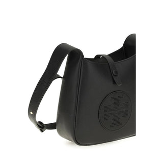 Tory Burch Black Calf Leather Bos Taurus Shoulder Bag