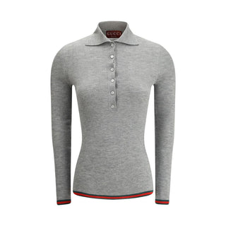Gucci Gray Cashmere Top