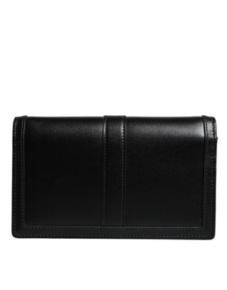 Versace Black Calfskin Leather Chain Strap Shoulder Crossbody Bag