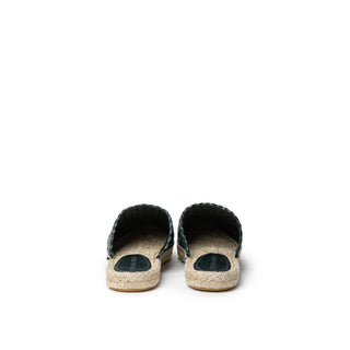 Bottega Veneta Green Leather Espadrille