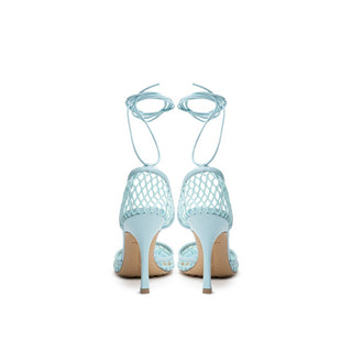 Bottega Veneta Blue Fabric And Leather Sandal
