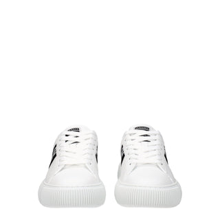 Versace White Leather Low Tops