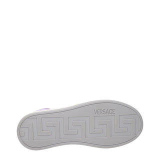Versace White Leather Low Tops