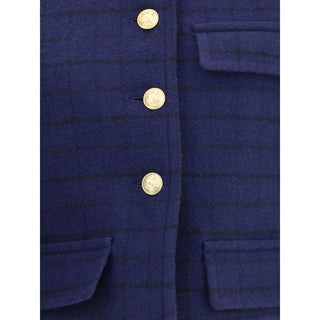 Chloé Boxy Jacket in wool plaid