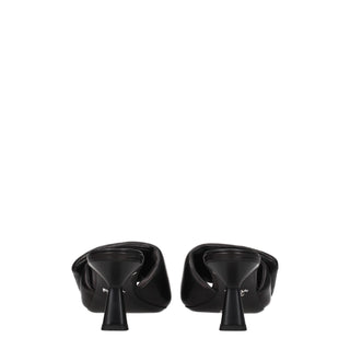 Prada Black Leather Platforms