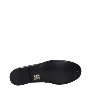 Celine Black Leather Slip-On Loafers