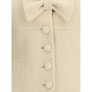 Valentino Short Jacket in Plain Wool Tweed