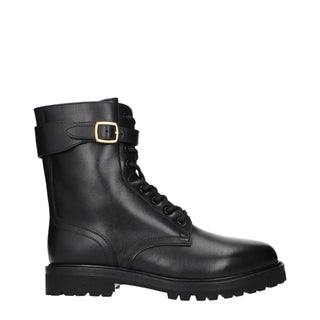 Celine Black Leather Ankle Boots