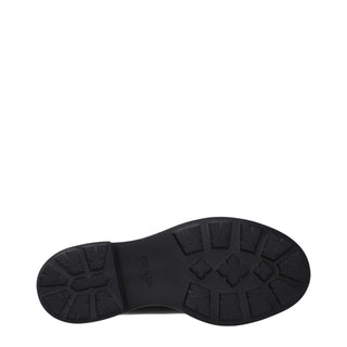 Prada Black Leather Oxfords And Derbies