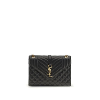 Saint Laurent Black Calf Leather Bos Taurus Shoulder Bag