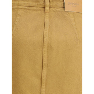 Saint Laurent Denim Pencil Skirt