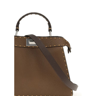 Fendi Brown Leather Shoulder Bag
