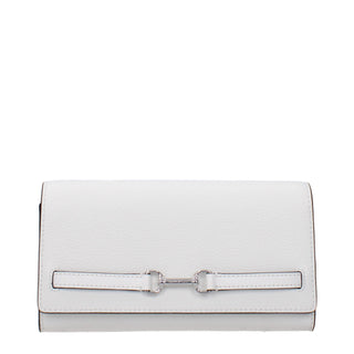Michael Kors White Leather Clutch Bag