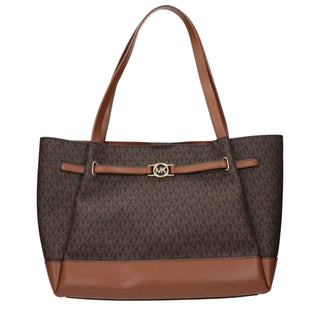Michael Kors Brown Fabric Shoulder Bag
