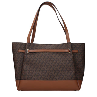Michael Kors Brown Fabric Shoulder Bag