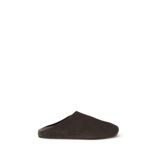 The Row Brown Calf Leather Bos Taurus Mules