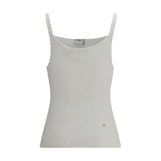 Chloé White Cotton Top