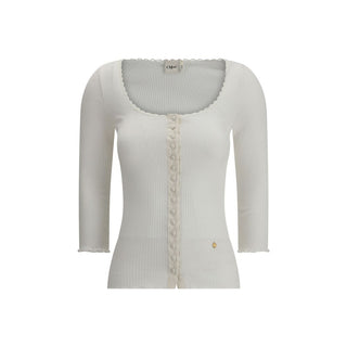 Chloé White Cotton Cardigan