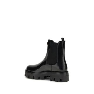 Prada Black Rubber Ankle Boots