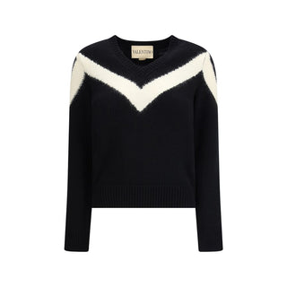 Valentino Black Fleece Wool Sweatshirt