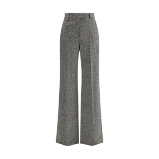 Valentino Gray Fleece Wool Pants
