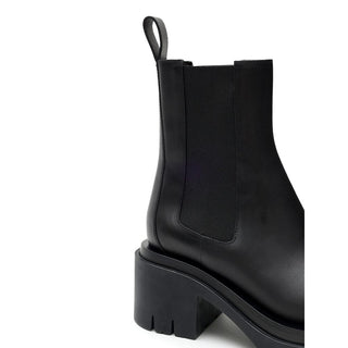 Bottega Veneta Black Leather Ankle Boots