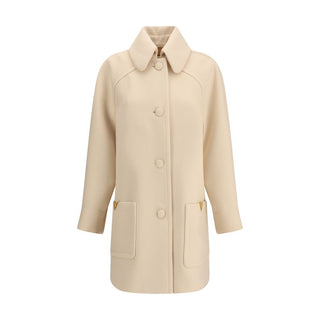 Valentino Cream Fleece Wool Coat