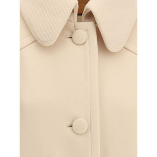 Valentino Cream Fleece Wool Coat