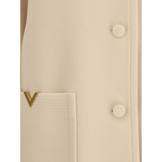 Valentino Cream Fleece Wool Coat
